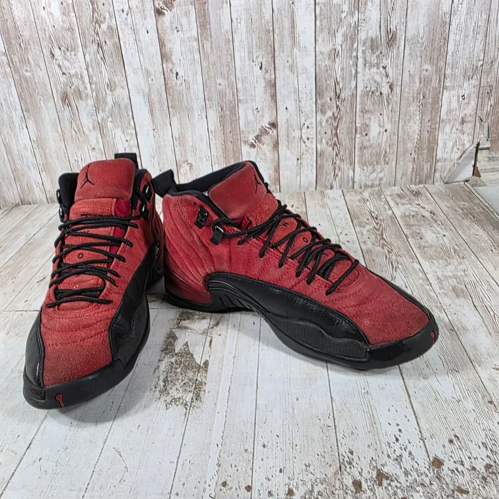 Jordan 12‎ Retro Reverse Flu Game Varsity Red Black CT8013-602 Mens 8.5